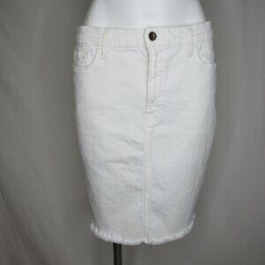 7 For All Mankind White Pencil Skirt